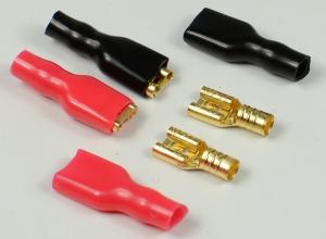 КЛЕММА НОЖЕВАЯ (F) 6.4 ИЗОЛИРОВАННАЯ СИЛИКОН. КОЛПАЧОК 6.0мм2 КРАСНАЯ ARIA 10GA