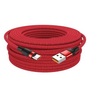 КАБЕЛЬ USB AM-СM TYPE-C 8,0M 5.0A тканевый, различн. цвета