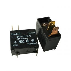 РЕЛЕ  12VDC, Ш12.0*Д24.0*В20.0мм, Ток коммутации  16A DYSF-D12V-P2 16A250VAC (Расположение нижних выводов P2) F5H-DC12V-P2 3pin+2pin