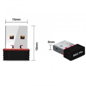WI-FI АДАПТЕР USB MINI Wireless Computer Network Card 802.11n/g/b, Chip: Realtek RTL8188CU, Speed:150 Mbps, Windows 7/10/11, донгл