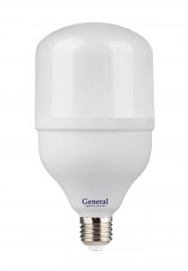 ЛАМПА LED 220V E27 40.0W 6500К HP 3200Лм 118х212мм GENERAL