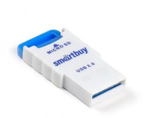 CARD READER MicroSD USB2.0 SmartBuy 707-B голубой