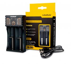 ЗАРЯДНОЕ УСТРОЙСТВО USB (2xR3/R6, A, SC, C, Li-Ion 2x26650/20700/18650/18490/17700/17500/16340/14500/10440) LiitoKala Lii-202