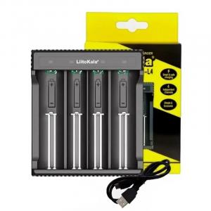 ЗАРЯДНОЕ УСТРОЙСТВО USB (4xR3/R6, A, SC, C, Li-Ion 4x26650/20700/18650/18490/17700/17500/16340/14500/10440) LiitoKala Lii-L4