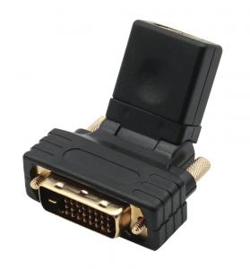 ПЕРЕХОДНИК DVI(M)24+1pin<>HDMI(F) (DVI24+1) ПОВОРОТНЫЙ