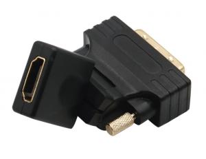 ПЕРЕХОДНИК DVI(M)24+1pin<>HDMI(F) (DVI24+1) ПОВОРОТНЫЙ