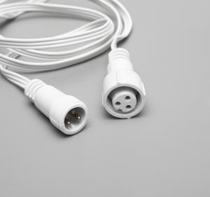 Аксессуар - Удлинитель для гирлянд УМС, 3W 3pin,  1метр, Нить белая, 220V