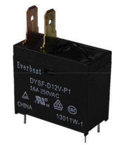 РЕЛЕ  12VDC, Ш12.0*Д24.0*В20.0мм, Ток коммутации 16A 3pin+2pin DYSF-D12V-P1 16A250VAC (Расположение нижних выводов P1) F5H-DC12V-P1