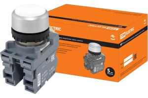КНОПКА MP1-20W в сборе d22мм 1з+1р белая TDM