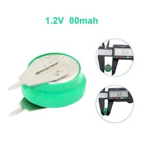 АККУМУЛЯТОР  1.2V   80mAh Ni-MH с выводами, без маркировки