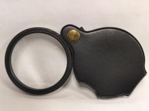 ЛУПА РУЧНАЯ  D50 X3 СКЛАДНАЯ черный мягкий чехол 1050