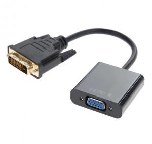 КОНВЕРТЕР ВИДЕО СИГНАЛА DVI(M)>VGA(F) КАБЕЛЬ 0,20М (DVI24+1) без поддержки звука (питание от DVI)