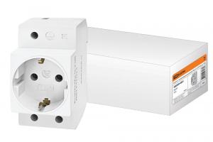 РОЗЕТКА 220В НА DIN-РЕЙКУ 2P+N 16A EKF РДЕ-47
