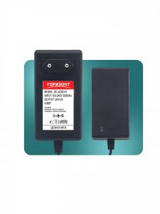 ЗАРЯДНОЕ УСТРОЙСТВО ОТ СЕТИ 220В 24.0V 2.0A с индикатором заряда, ДЖЕК 5,5*2,5 Горизонт SC-А242V3